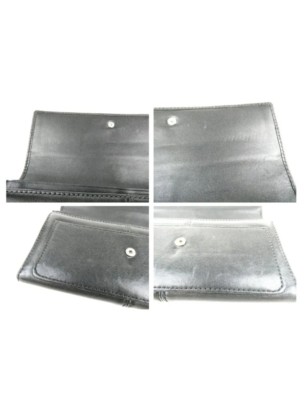 Coach Black Leather‎ Trifold Wallet